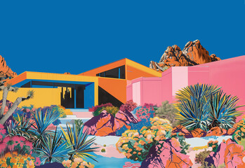 Modern house illustration - 792611352