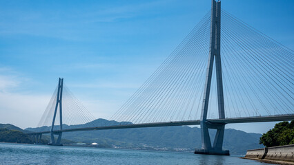 しまなみ海道の大三島と多々羅大橋