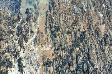 Aerial View of Botany Bay Beach and Sea View During Sunset at Broadstairs Kent, England UK. April 21st, 2024