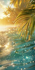 summer luxury background, sunset on the beach by the sea, summer concept, vacation by the sea
