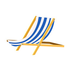 beach chair bench isolated on white background
