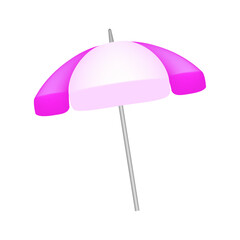 beach umbrella 3d illustration isolated on white background