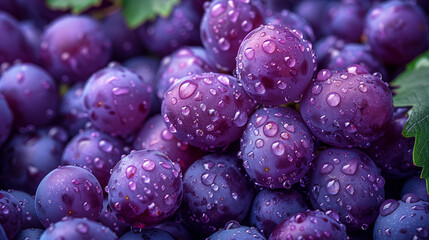 Fresh grapes pattern background for market. Close-up grape texture for sale poster and packaging.