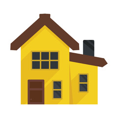 illustration of a simple yellow house
