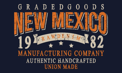 Graded Gods New Mexico college slogan tee typography print design. Vector t-shirt graphic or other uses.	