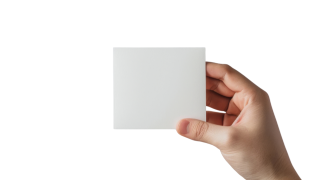 human hand holding a paper