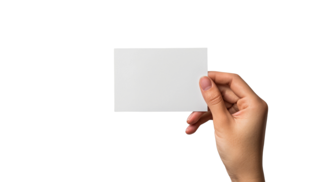 human hand holding a paper