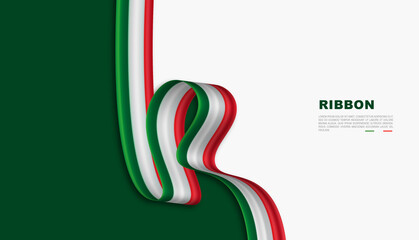 Italy flag ribbon background illustration image