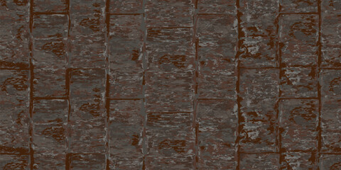 Seamless stone masonry texture. Seamless texture of old dirty stone. Vector illustration