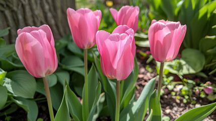 Hot pink tulips