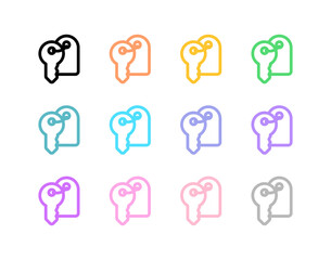 Editable room key vector icon. Part of a big icon set family. Perfect for web and app interfaces, presentations, infographics, etc