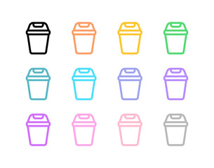 Editable trash bin vector icon. Part of a big icon set family. Perfect for web and app interfaces, presentations, infographics, etc