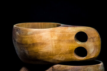 Traditionelle finnische Kuksa-Holztasse für Outdoor