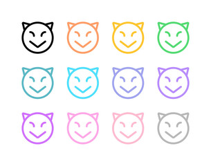 Editable evil devil face vector icon. Part of a big icon set family. Perfect for web and app interfaces, presentations, infographics, etc