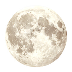 full moon. transparent background