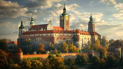 Krakow - Castle of Wawel is one of the main travel a - obrazy, fototapety, plakaty