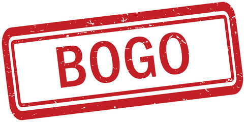 Red bogo rubber stamp	
