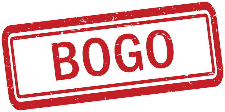 Red bogo rubber stamp	
