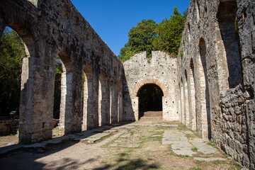 Fototapeta na wymiar Great Basilica, Butrint National Park, Vlorë County, southern Albania
