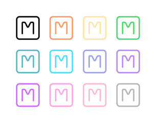 Editable camera manual mode, M letter vector icon. Part of a big icon set family. Perfect for web and app interfaces, presentations, infographics, etc