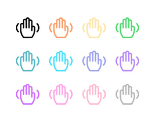 Editable hand gesture wave vector icon. Part of a big icon set family. Perfect for web and app interfaces, presentations, infographics, etc