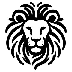 Lion logo icon symbol. Flat vector illustration