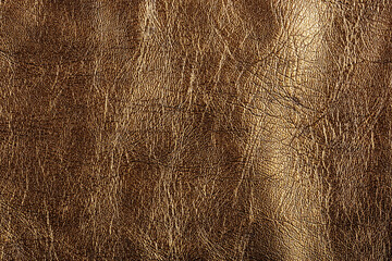Golden leather a background or texture