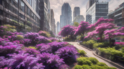 flowers in the city