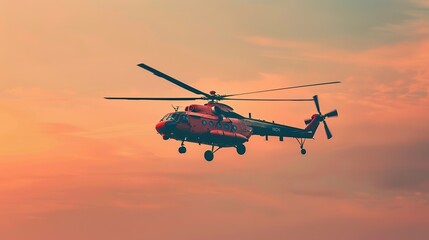 Fototapeta premium helicopter in the sky