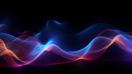 Fototapeta premium Abstract digital waves pulsating with energy, representing internet activity