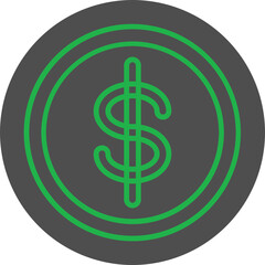 dollar sign icon Design
