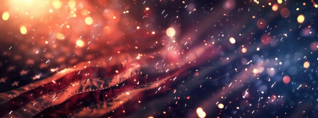 Abstract Festive Sparkle: A Warm and Radiant Bokeh Wonderland - Generative AI