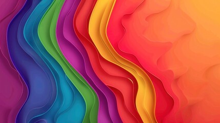 Fluid Rainbow Waves Embrace Diversity - Celebrating Pride Month - Generative AI - 792668769