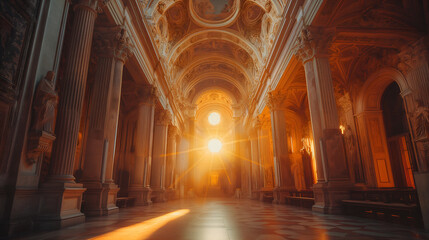 Fototapeta premium Island of Allure: Sicily Unveiled - A Fusion of Greek, Norman & Baroque Architecture