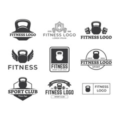 Set vector of Fitness logo design.