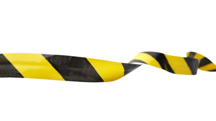 Yellow and black barricade tape