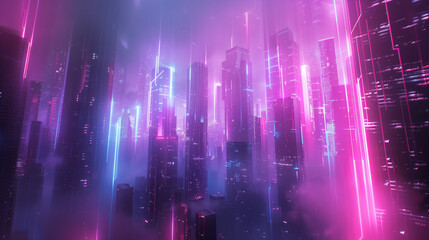 Neon Metropolis: Futuristic Cityscape