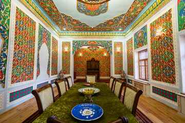 Reception building of Isfandiyar Khan on grounds of Nurullaboy Palace. Khiva, Uzbekistan