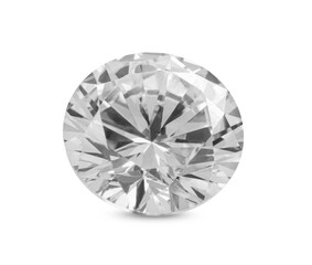 One beautiful shiny diamond isolated on white