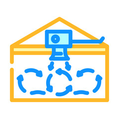 Obraz premium air circulation ventilation color icon vector. air circulation ventilation sign. isolated symbol illustration