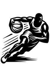 Basketball SVG, Basketball Player SVG, Sport SVG, Basketball player Silhouette, Basketball Clipart, Basketball Cricut, Basketball Logo   © helena