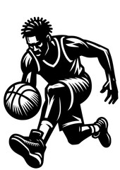 Basketball SVG, Basketball PNG, Sport SVG, Basketball player Silhouette, Basketball player Logo, Playing Basketball, Basketball Art Print  © helena