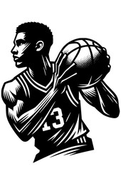 Basketball SVG, Basketball PNG, Sport SVG, Basketball player Silhouette, Basketball player Logo, Playing Basketball, Basketball Art Print	