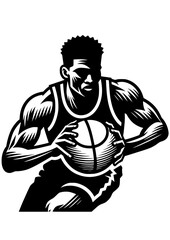 Basketball SVG, Basketball Player SVG, Sport SVG, Basketball player Silhouette, Basketball Clipart, Basketball Cricut, Basketball Logo	
