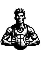 Basketball SVG, Basketball PNG, Sport SVG, Basketball player Silhouette, Basketball player Logo, Playing Basketball, Basketball Art Print  © helena