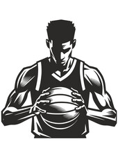 Basketball SVG, Basketball Player SVG, Sport SVG, Basketball player Silhouette, Basketball Clipart, Basketball Cricut, Basketball Logo   © helena