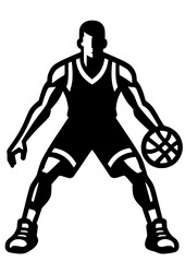 Basketball SVG, Basketball PNG, Sport SVG, Basketball player Silhouette, Basketball player Logo, Playing Basketball, Basketball Art Print  © helena