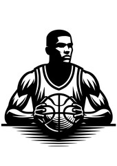 Basketball SVG, Basketball Player SVG, Sport SVG, Basketball player Silhouette, Basketball Clipart, Basketball Cricut, Basketball Logo   © helena