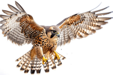 A falcon swoops with fierce precision