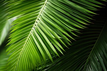 close-up Green Coconut leaves on natural background 